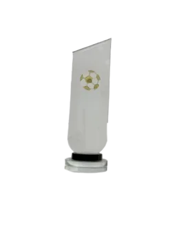 מגן זכוכית עם הטבעת כדורגל זהב ולבן